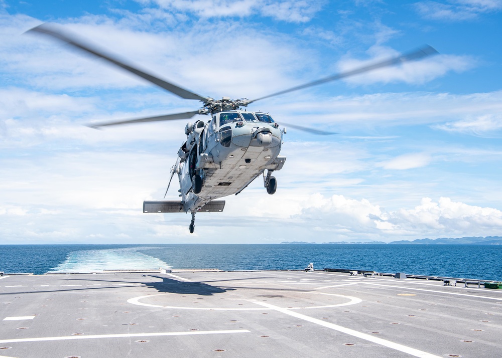 USS Charleston Sailors Conduct Flight Operations