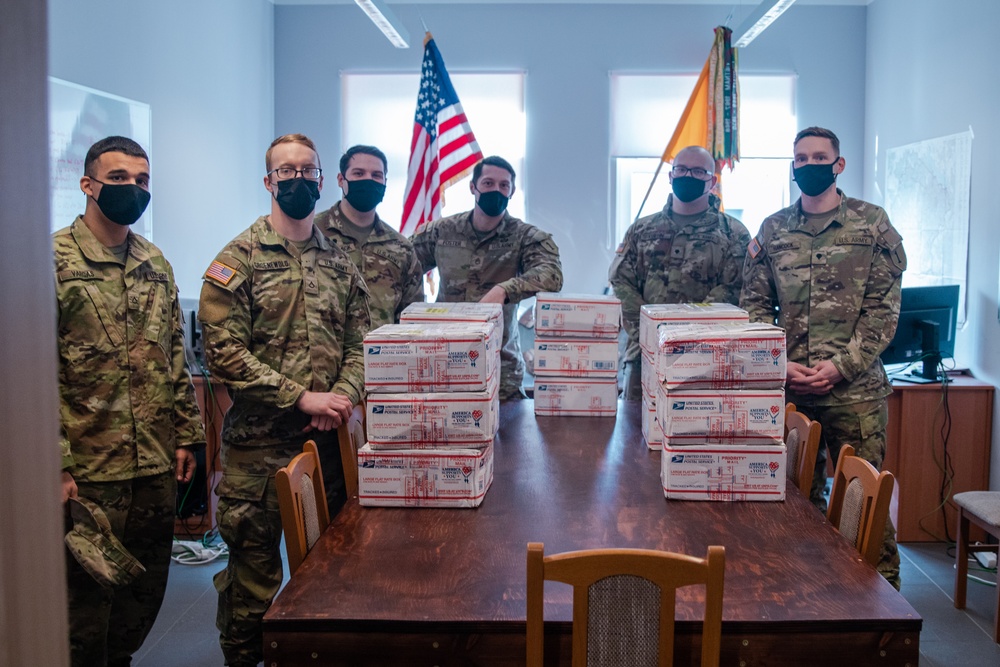 Soldiers Receive Care Packages During Poland Deployment