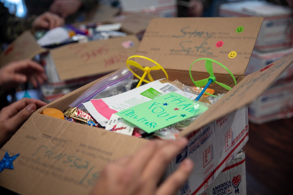 Soldiers Receive Care Packages During Poland Deployment