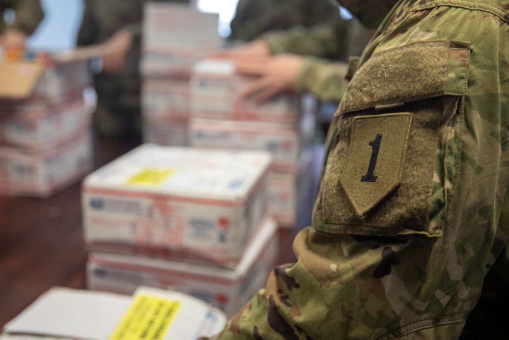 Soldiers Receive Care Packages During Poland Deployment