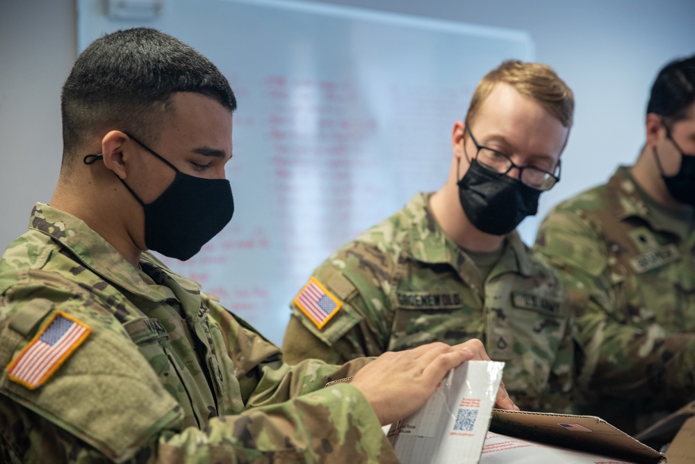 Soldiers Receive Care Packages During Poland Deployment