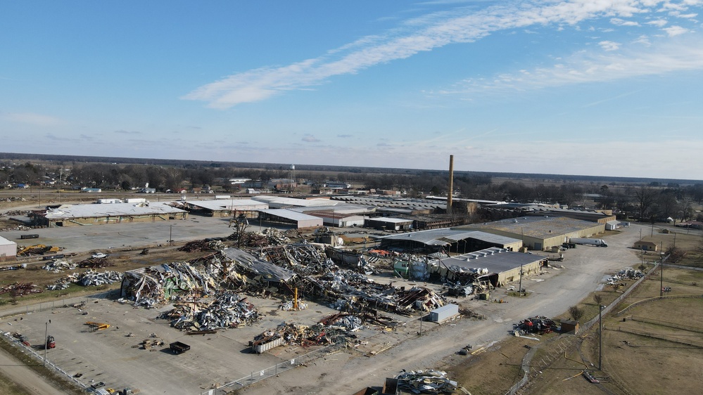 Severe Weather and Tornado Damage in Trumann, Arkansas