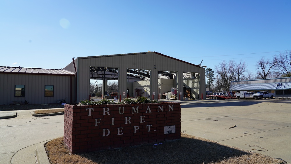 Severe Weather and Tornado Damage in Trumann, Arkansas