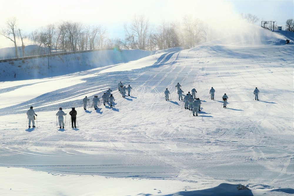 CWOC students complete skiing familiarization during training at Fort McCoy