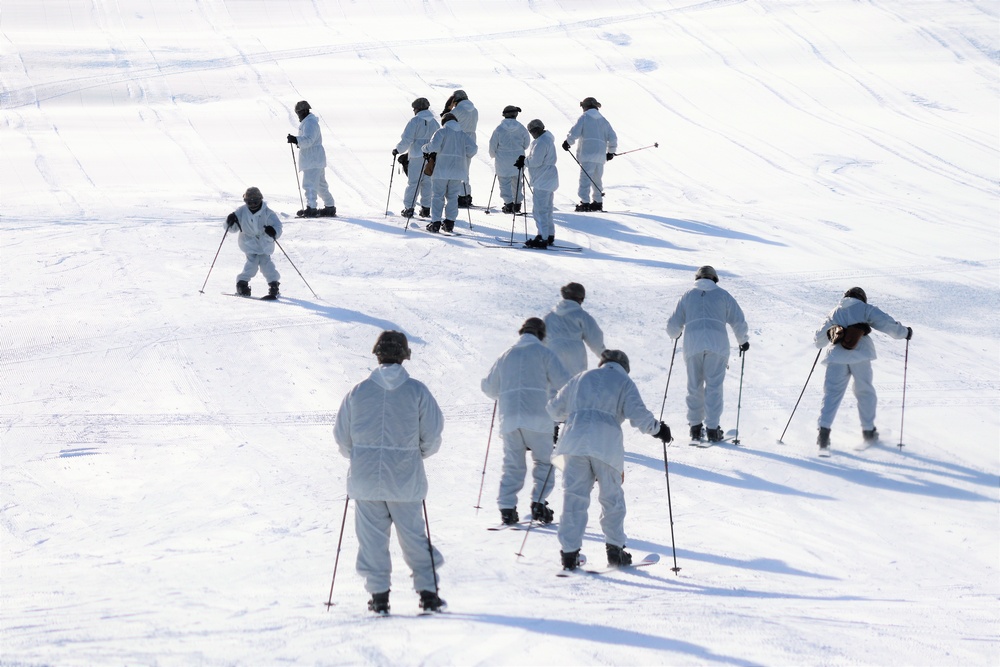 CWOC students complete skiing familiarization during training at Fort McCoy