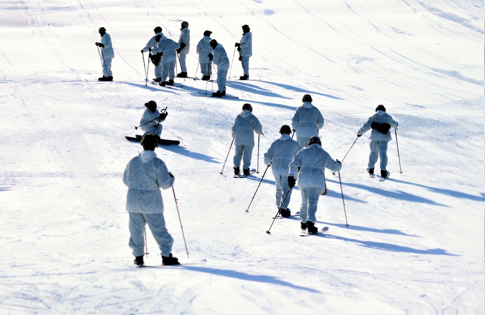 CWOC students complete skiing familiarization during training at Fort McCoy