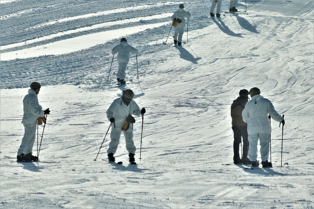 CWOC students complete skiing familiarization during training at Fort McCoy