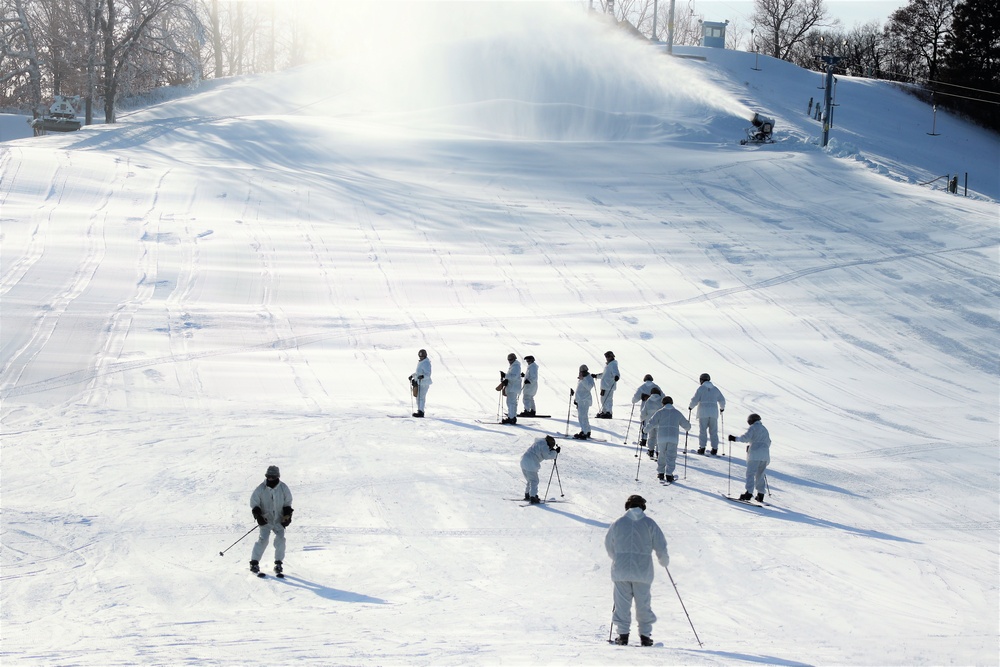 CWOC students complete skiing familiarization during training at Fort McCoy