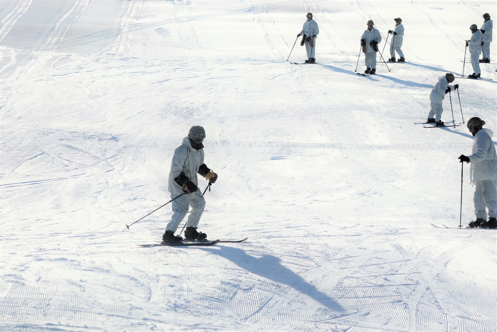 CWOC students complete skiing familiarization during training at Fort McCoy