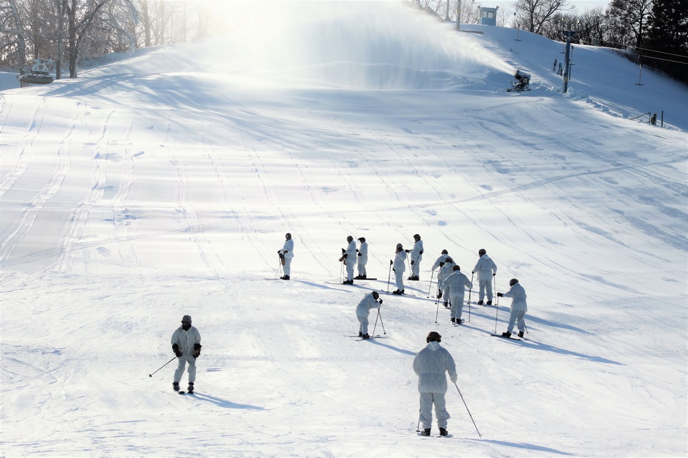 CWOC students complete skiing familiarization during training at Fort McCoy