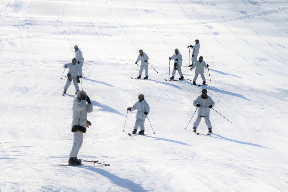 CWOC students complete skiing familiarization during training at Fort McCoy