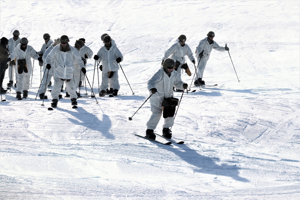 CWOC students complete skiing familiarization during training at Fort McCoy