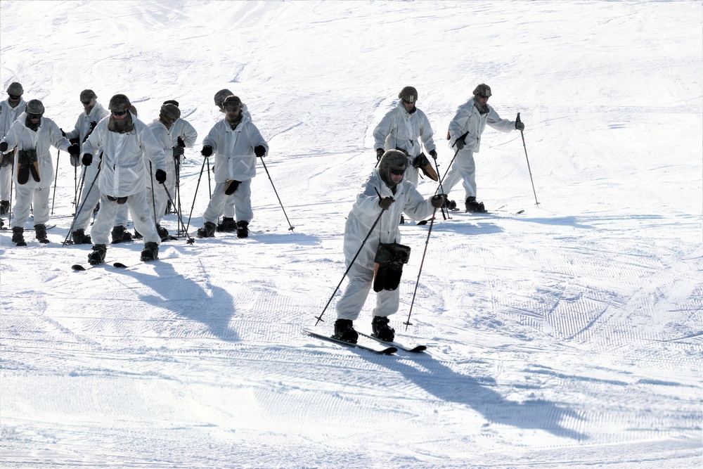 CWOC students complete skiing familiarization during training at Fort McCoy