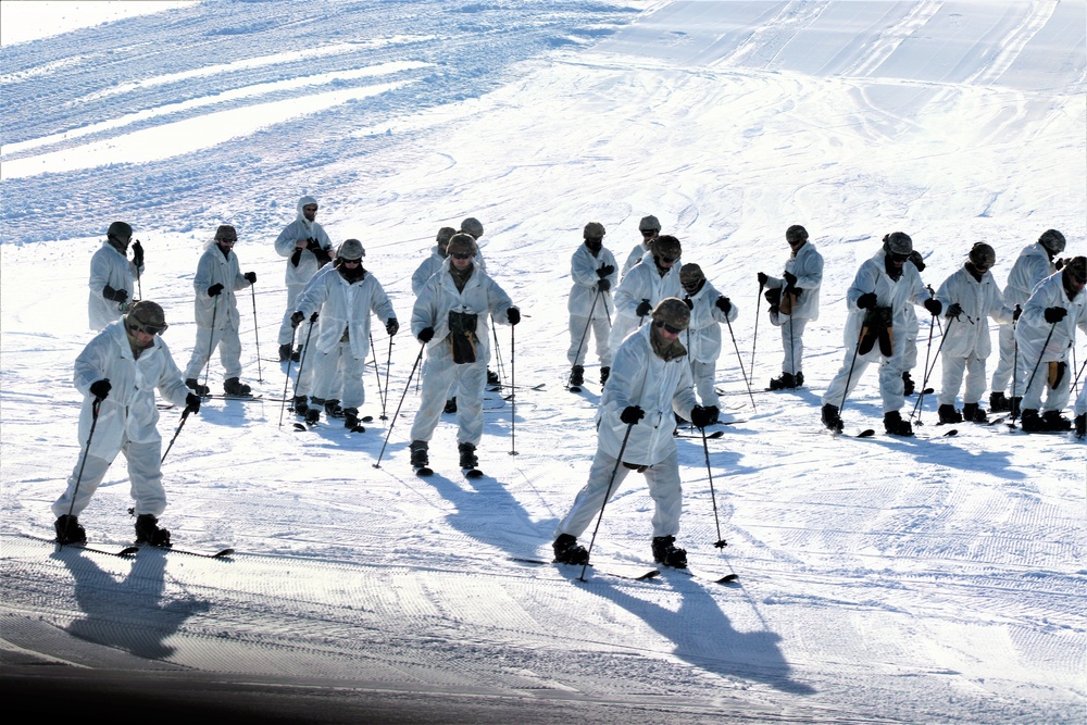 CWOC students complete skiing familiarization during training at Fort McCoy