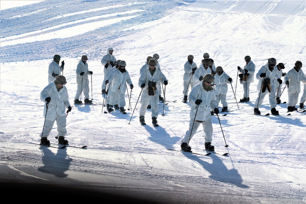 CWOC students complete skiing familiarization during training at Fort McCoy