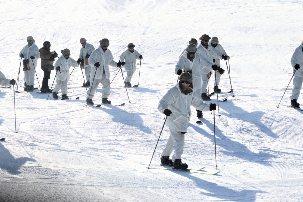 CWOC students complete skiing familiarization during training at Fort McCoy