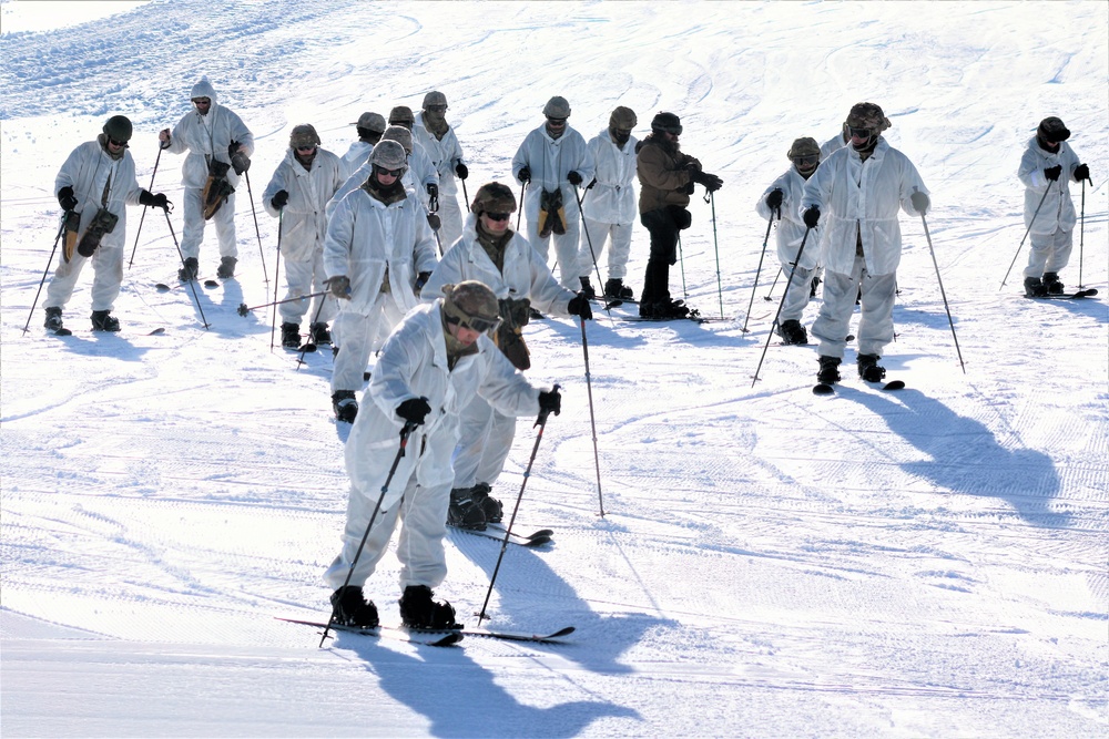 CWOC students complete skiing familiarization during training at Fort McCoy