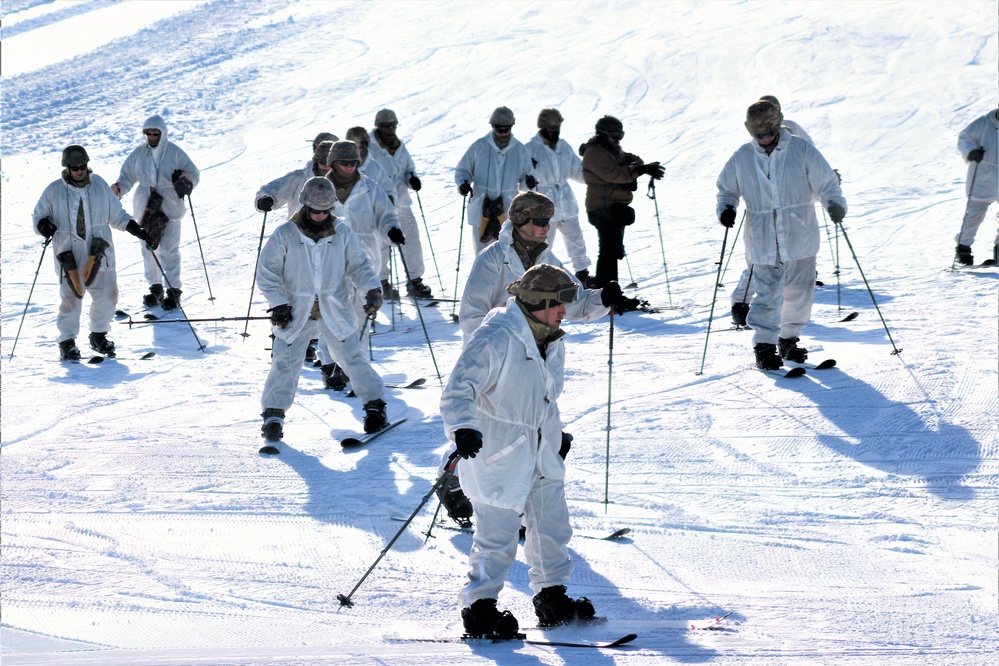 CWOC students complete skiing familiarization during training at Fort McCoy