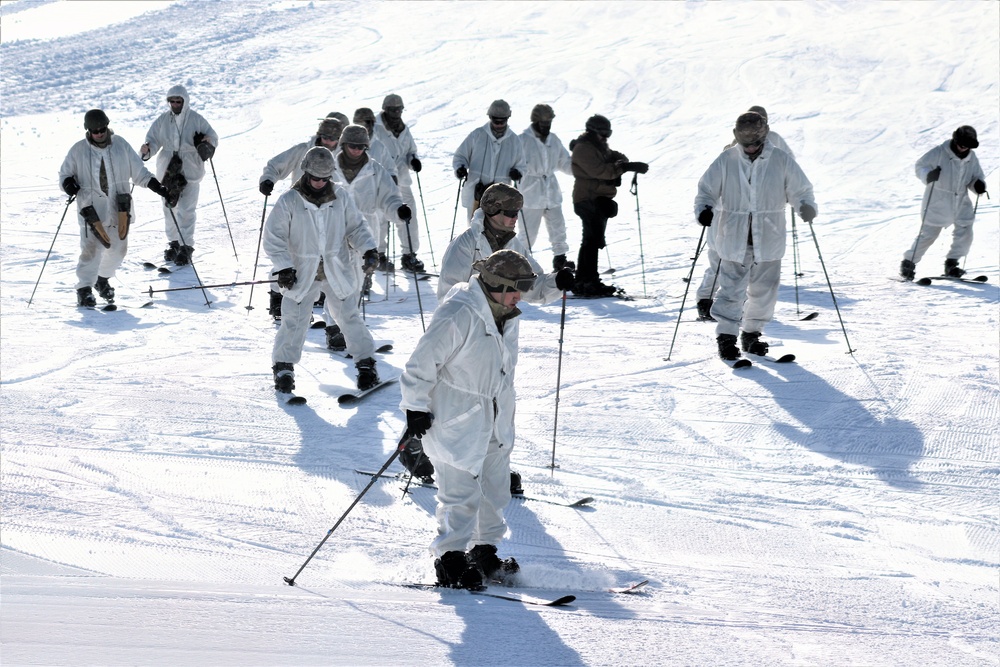 CWOC students complete skiing familiarization during training at Fort McCoy