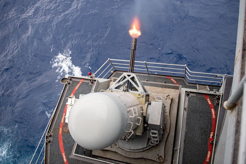 USS Carl Vinson (CVN 70) Conducts CIWS Live-Fire in 7th Fleet