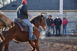 Candidates try out for Commanding General’s Mounted Color Guard