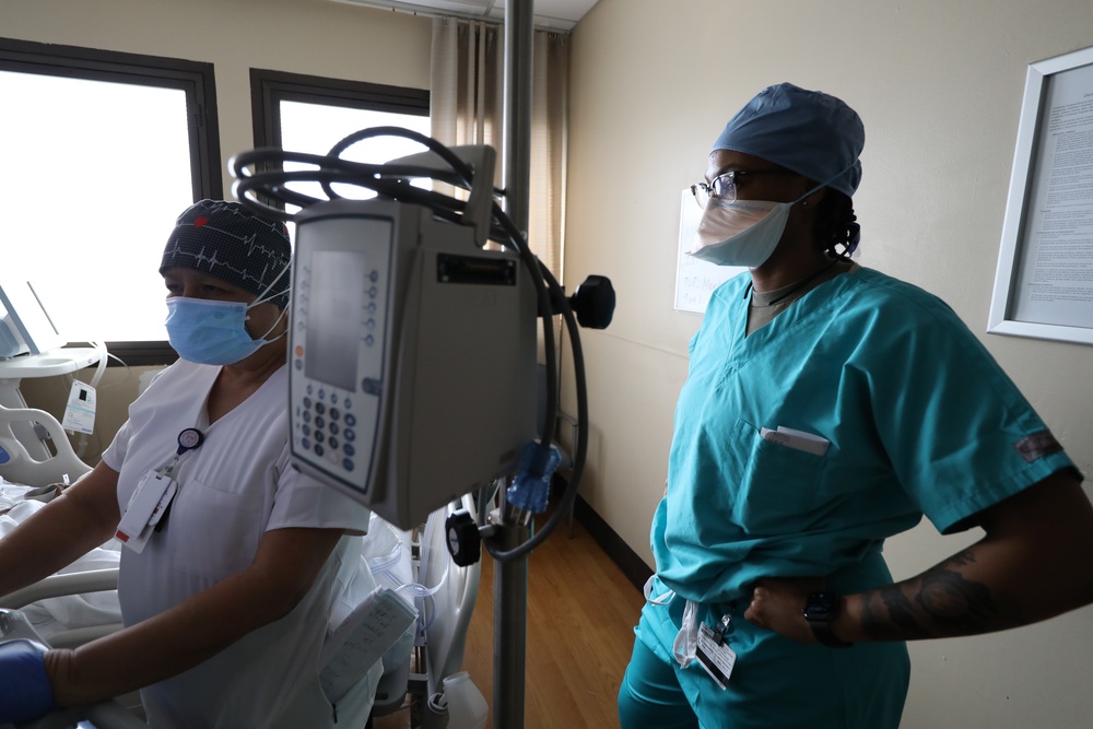 U.S. Army Military Medical Team begins Medical Operations at University Hospital in Newark, New Jersey.
