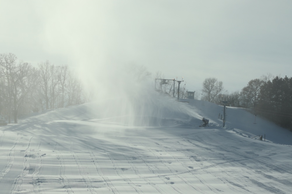 Snowmaking at Fort McCoy's Whitetail Ridge Ski Area