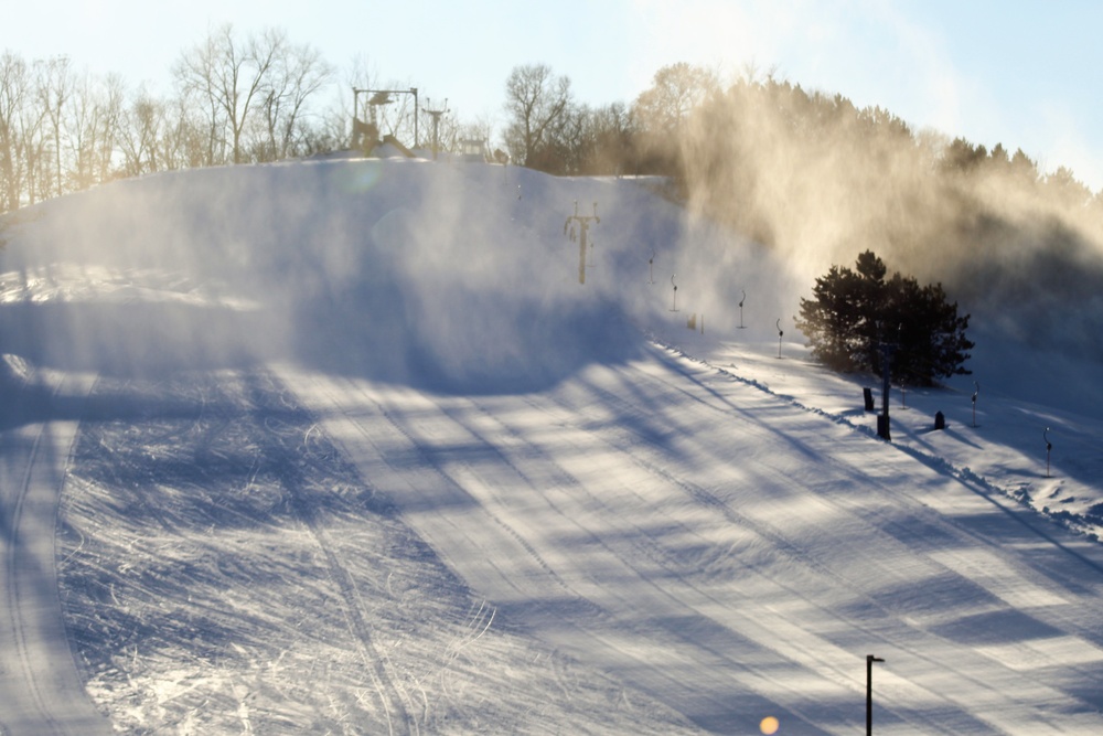 Snowmaking at Fort McCoy's Whitetail Ridge Ski Area