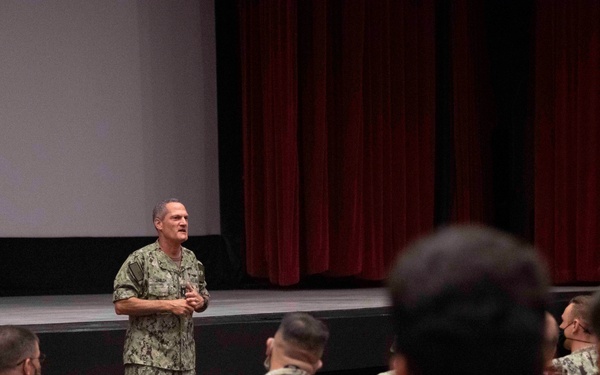 Rear Adm. Jablon Speaks to Senior Leaders
