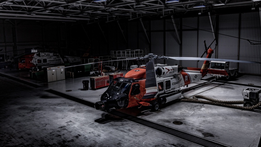 Coast Guard Air Station Sitka helicopter at rest