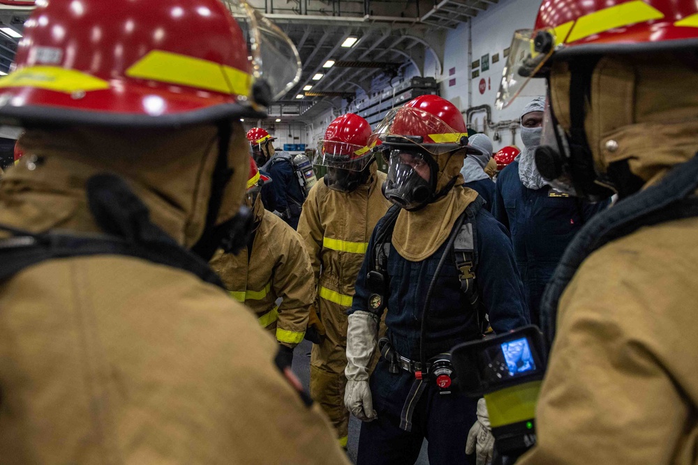 USS America Sailors Conduct General Quarters Drill