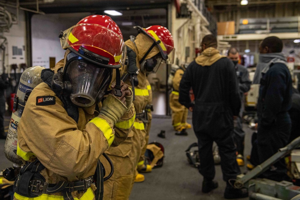 USS America Sailors Conduct General Quarters Drill