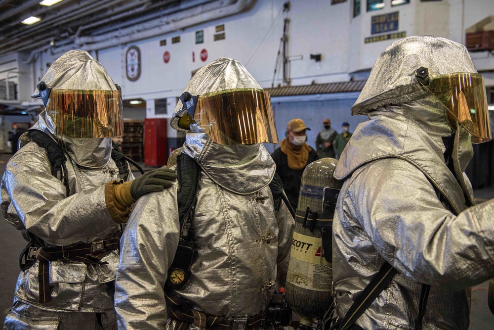 USS America Sailors Conduct General Quarters Drill