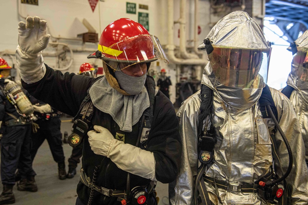 USS America Sailors Conduct General Quarters Drill