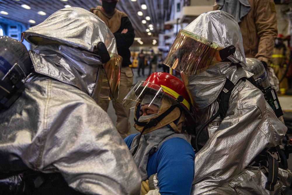 USS America Sailors Conduct General Quarters Drill