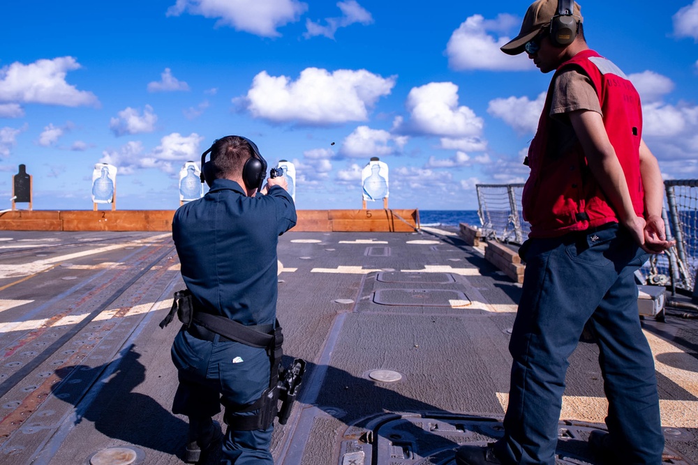 Spruance conducts live-fire exercise