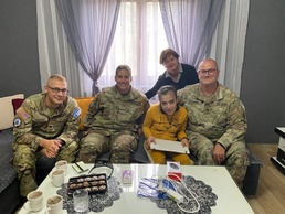 Liaison Monitoring Team Donates Laptop to an Association for Disabled Persons of KOSOVO