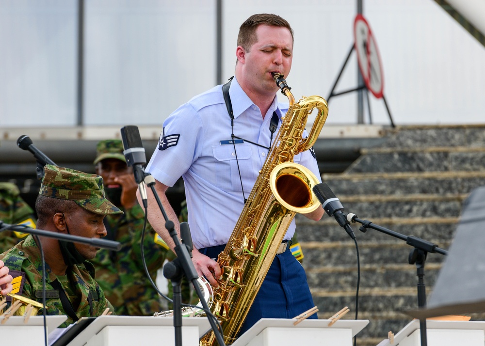 USAF, RDF bands rehearse for African Air Chiefs Symposium