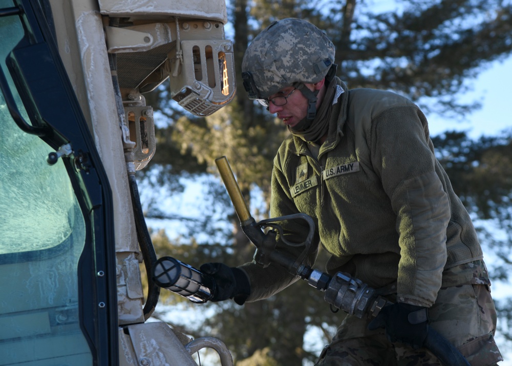 Wisconsin troops set up for Winter Strike