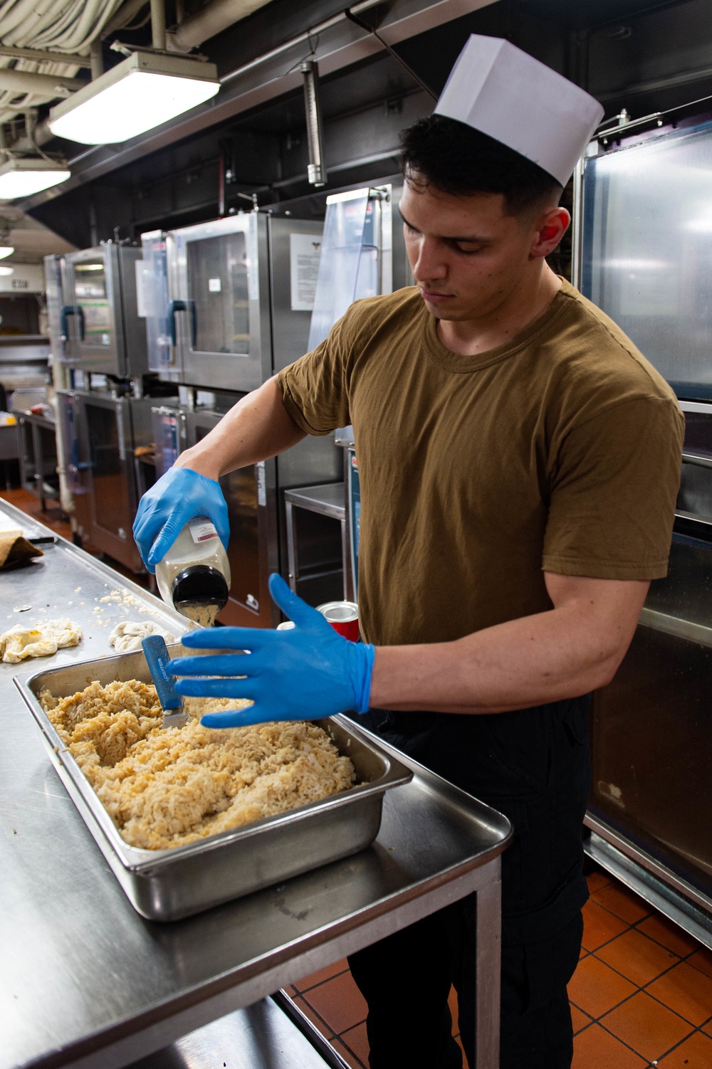 USS Carl Vinson (CVN 70) Sailors Serve Breakfast