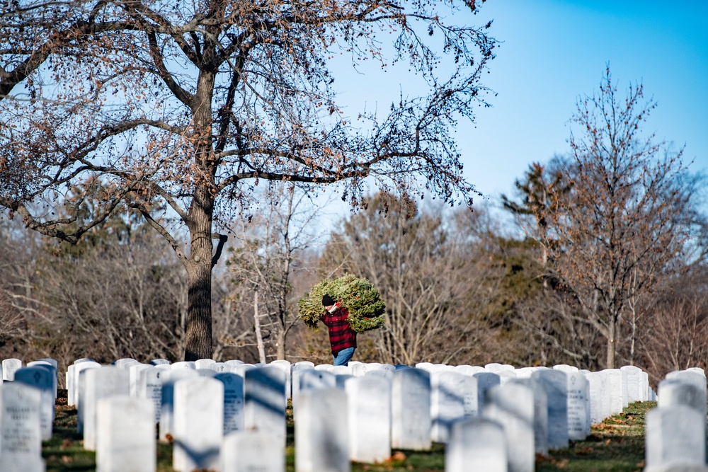 Wreaths Out at Arlington National Cemetery 2022