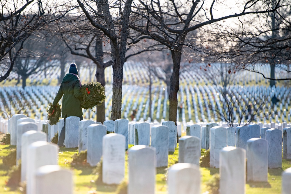 Wreaths Out at Arlington National Cemetery 2022