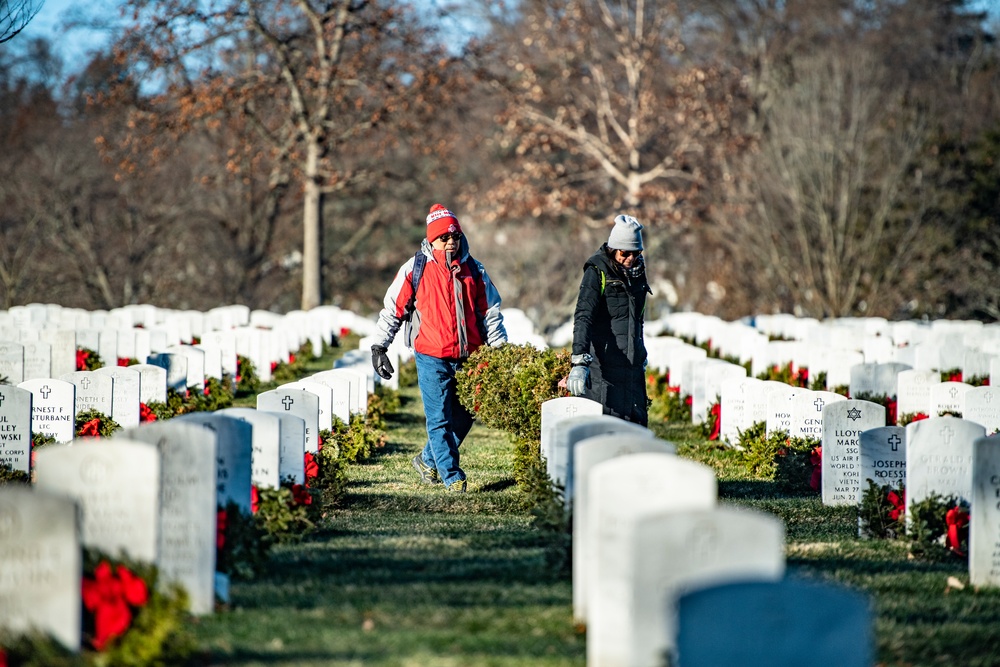 Wreaths Out at Arlington National Cemetery 2022