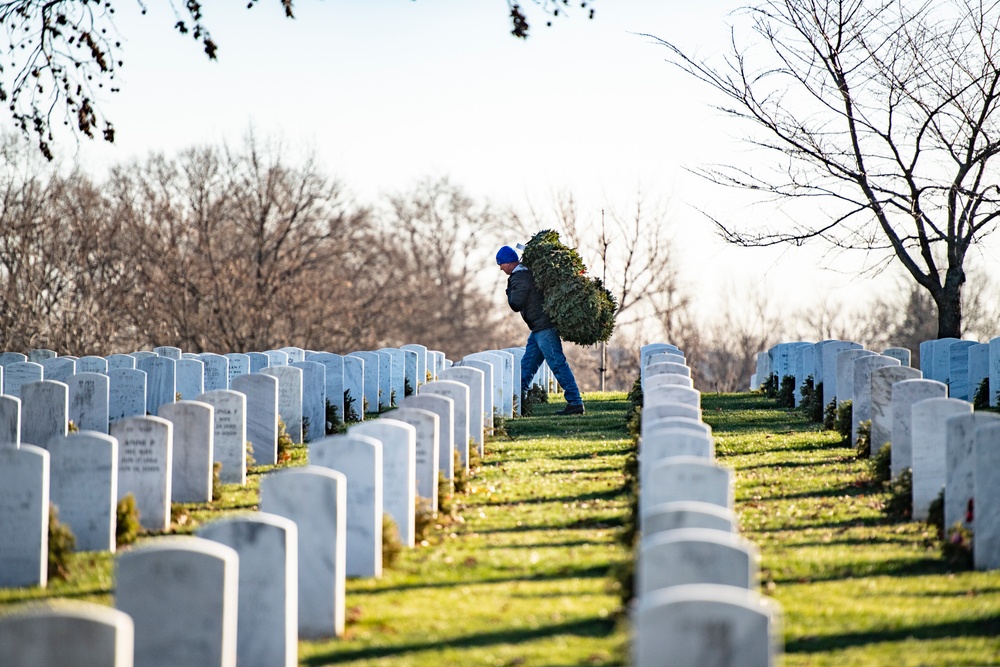 Wreaths Out at Arlington National Cemetery 2022