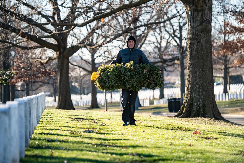 Wreaths Out at Arlington National Cemetery 2022