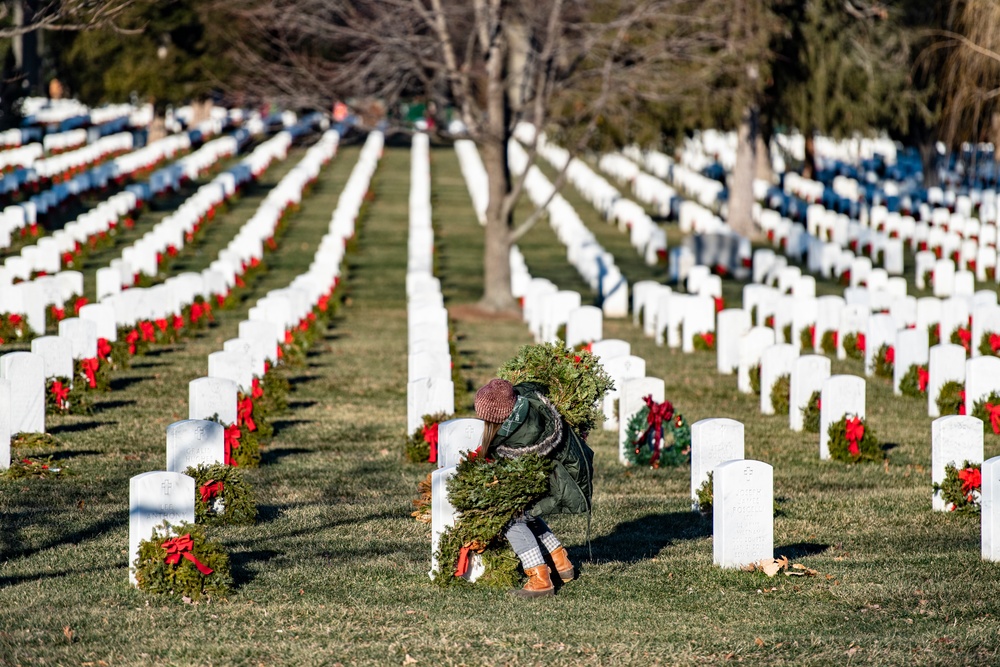 Wreaths Out at Arlington National Cemetery 2022