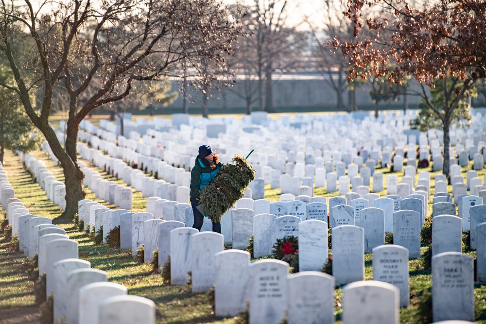 Wreaths Out at Arlington National Cemetery 2022