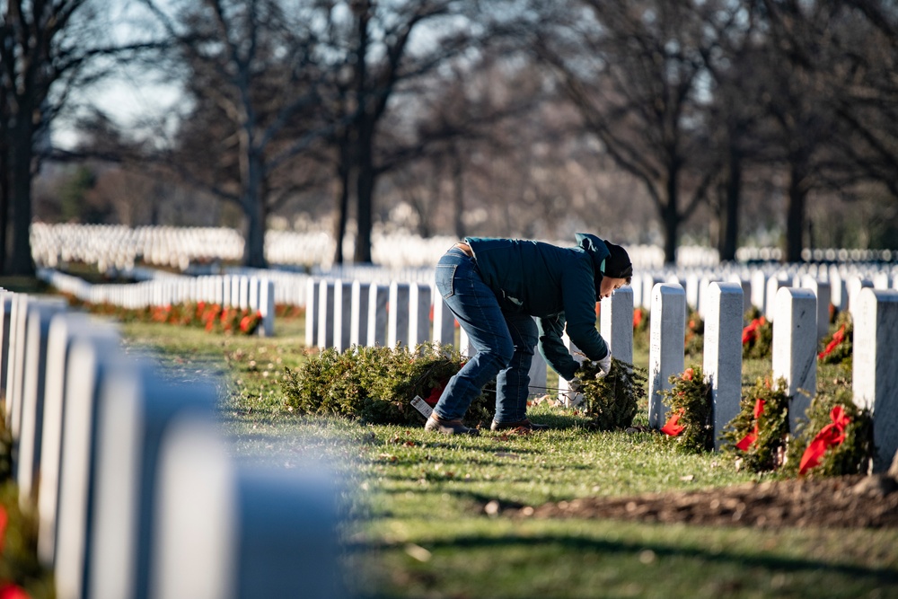 Wreaths Out at Arlington National Cemetery 2022