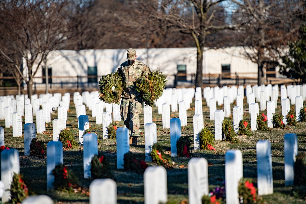 Wreaths Out at Arlington National Cemetery 2022