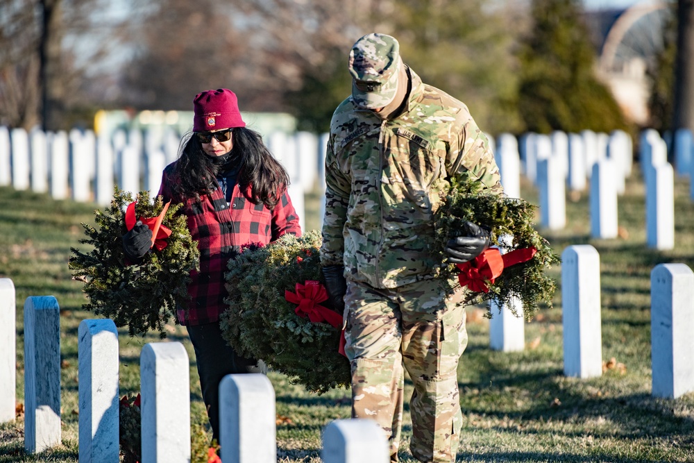 Wreaths Out at Arlington National Cemetery 2022